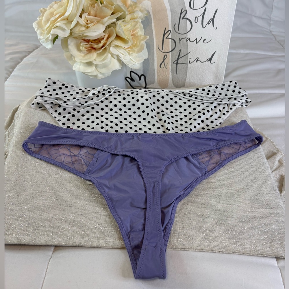 A La Folio Luli Lingerie Women’s Thong and Bikini Panties Set Luxury Intimates - Picture 2 of 16